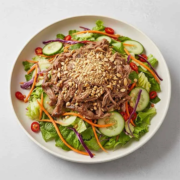 Shredded Beef Vietnamese Salad With Crushed Peanut & Greens